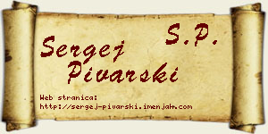 Sergej Pivarski vizit kartica